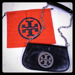 Tory Burch Reva Leather Clutch & Cross Body Bag